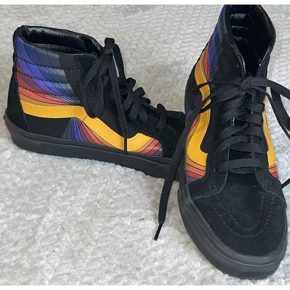 Vans Sk8-Hi Reissue Refract Black And Multi Skate Shoes Men's Sz 7 Multicolor‎